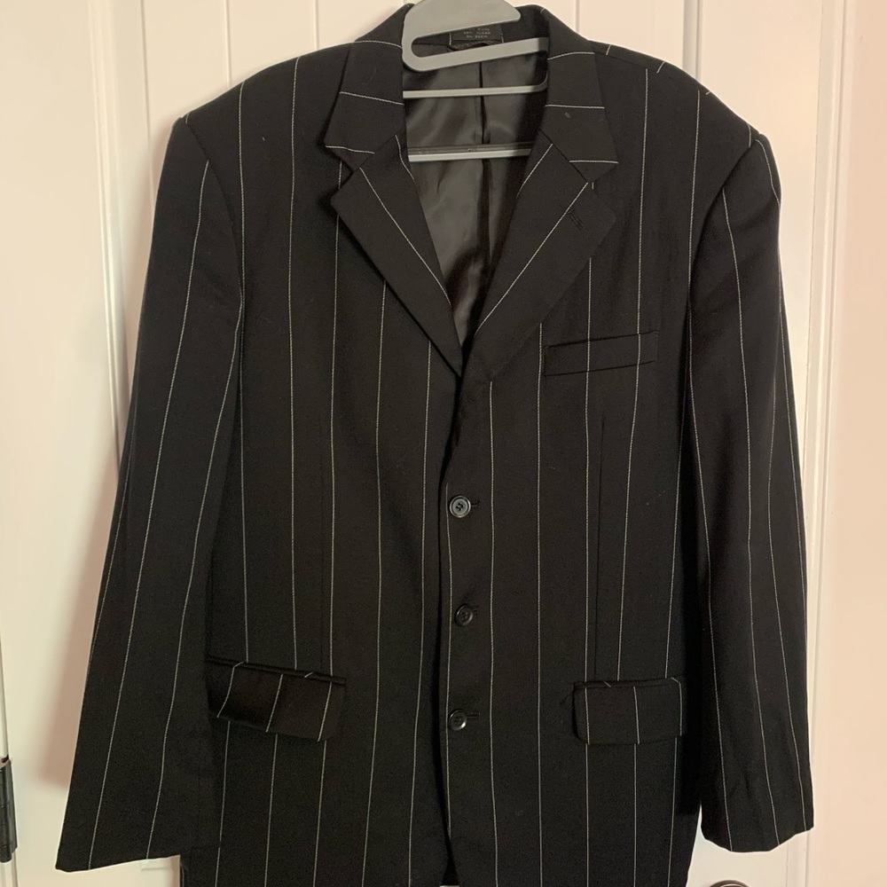 black and white striped